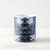 Rustikale Mondlicht Gemütliche Winterhütte Tasse (Mittel)