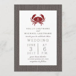 Rustikale Mongram-Hochzeit Einladung