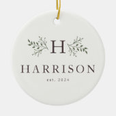 Rustikale Mono-Foto-Ornament Keramik Ornament (Vorne)