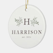 Rustikale Mono-Foto-Ornament Keramik Ornament (Links)