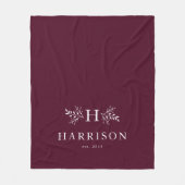 Rustikale Mono-Pflaume, frisch verstaut Fleecedecke (Vorderseite)