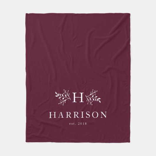 Rustikale Mono-Pflaume, frisch verstaut Fleecedecke (Vorderseite)