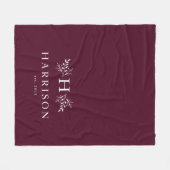 Rustikale Mono-Pflaume, frisch verstaut Fleecedecke (Vorderseite (Horizontal))