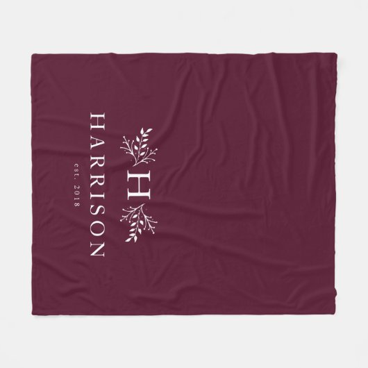 Rustikale Mono-Pflaume, frisch verstaut Fleecedecke (Vorderseite (Horizontal))