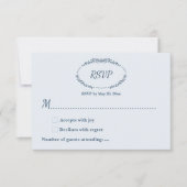 Rustikale Monochrome Hochzeit RSVP Karte (Vorderseite)
