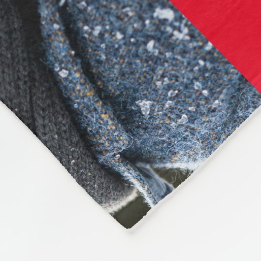 Rustikale Monografie, sechs Foto Collage Roter Fei Fleecedecke (Ecke)