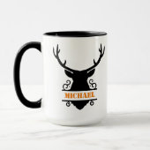 Rustikale Monogram Buck Jagd Tasse (Links)