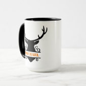 Rustikale Monogram Buck Jagd Tasse (Vorderseite Links)