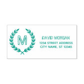 Rustikale Monogram-Familienname - Benutzerdefinier Permastempel (Design)