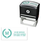 Rustikale Monogram-Familienname - Benutzerdefinier Permastempel (Beispiel)