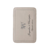 Rustikale Monogram & Names New Wedding Chic Badematte (Vorderseite Vertikal)