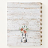 Rustikale Monogram-Rose Eukalyptus Rezept Buch (Rückseite)