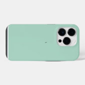 Rustikale Monogramm Blau Aquamarin iPhone Hülle (Rückseite (Horizontal))
