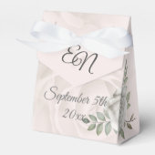 Rustikale Monogramm Blume Hochzeit Geschenkschachtel (Vorderseite)