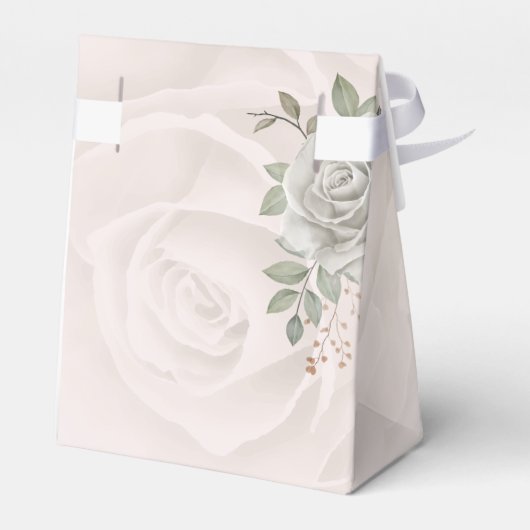 Rustikale Monogramm Blume Hochzeit Geschenkschachtel (Rückseite)