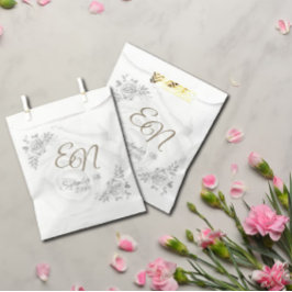 Rustikale Monogramm Blume Hochzeit Geschenktütchen