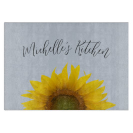 Rustikale Monogramm-Blumenblüte Schneidebrett