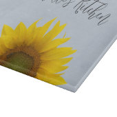 Rustikale Monogramm-Blumenblüte Schneidebrett (Ecke)