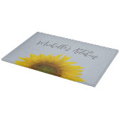 Rustikale Monogramm-Blumenblüte Schneidebrett (Ecke)