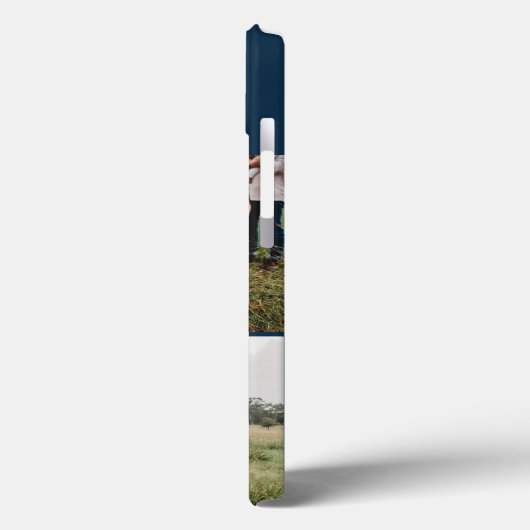 Rustikale Monogramm-FotoCollage Case-Mate iPhone Hülle (Rückseite / Links)