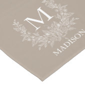 Rustikale Monogramm Grullo personalisierte Initial Kurzer Tischläufer (Ecke)