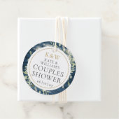 Rustikale Monogramm Grünpaare Polterabend Geschenkanhänger (Beispiel)