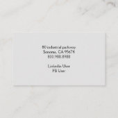 Rustikale Monogramm-Holzstapel Visitenkarte (Rückseite)