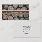 Rustikale Monogramm-Holzstapel Visitenkarte (Vorne/Hinten)