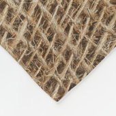 Rustikale Monogramm-Initiale aus Jute Fleecedecke (Ecke)