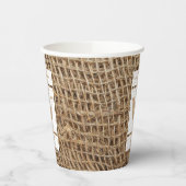 Rustikale Monogramm-Initiale aus Jute Pappbecher (Links)