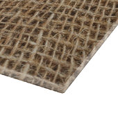 Rustikale Monogramm-Initiale aus Jute Schneidebrett (Ecke)