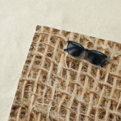 Rustikale Monogramm-Initiale aus Jute Strandtuch (Beispiel)