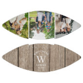 Rustikale Monogramm Leichtholz Foto Collage Footba Football (Paneele)