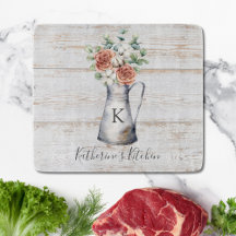 Rustikale Monogramm-Rose Eukalyptus-Baumwolle in e