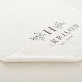 Rustikale Monogramm Sherpadecke (3/4)