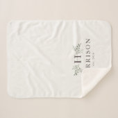 Rustikale Monogramm Sherpadecke (Vorderseite (Horizontal))