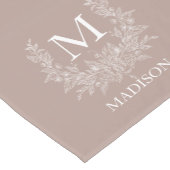 Rustikale Monogramm Silber Pink personalisiert ers Kurzer Tischläufer (Ecke)