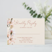 Rustikale Monogramm Terrakotta-Hochzeit im Herbst RSVP Karte (Stehend Vorderseite)