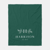 Rustikale monogramm Urlaub Grüne Decke (Vorderseite)