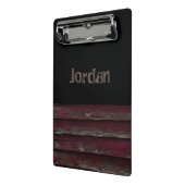 Rustikale Monogramm-Zwischenablage Mini Klemmbrett (Gewinkelt2)