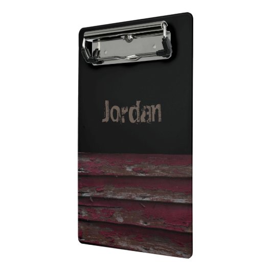 Rustikale Monogramm-Zwischenablage Mini Klemmbrett (Gewinkelt2)