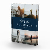 Rustikale Mononogramm-Marinebrause Fotoblock (Rechts)