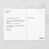 Rustikale Moody Hochzeitsfotografie Dankbar Postkarte (Rückseite)