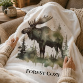 Rustikale Moose Lodge Dekoration Wald Cozy Ästheti Fleecedecke