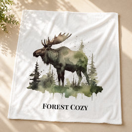 Rustikale Moose Lodge Dekoration Wald Cozy Ästheti Fleecedecke