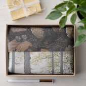 Rustikale Morel Mushrooms Illustration Dekoupage Seidenpapier (Geschenk)