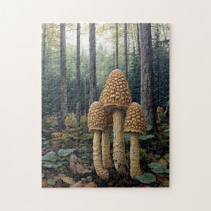 Rustikale Morel Mushrooms Illustration Puzzle