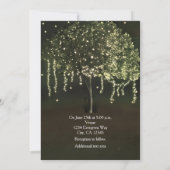 Rustikale Mossy Lighted Tree Wedding Einladungen (Rückseite)