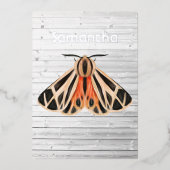 Rustikale Mottenfolie Folieneinladung (Vorderseite)