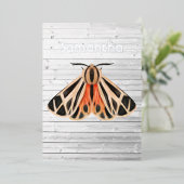 Rustikale Mottenfolie Folieneinladung (Stehend vorne)